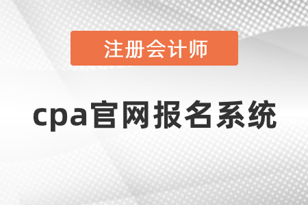 2021年注冊(cè)會(huì)計(jì)師全國(guó)統(tǒng)一報(bào)名系統(tǒng)