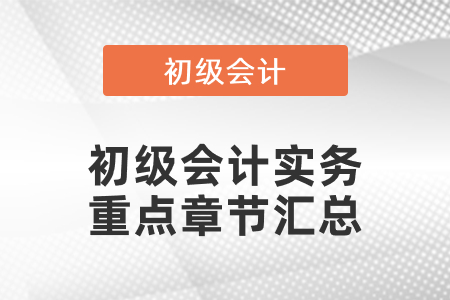 2021初級會計(jì)實(shí)務(wù)重點(diǎn)章節(jié)匯總