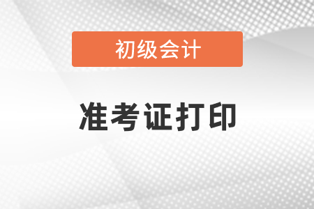 甘肅省酒泉2021年初級會計職稱考試準(zhǔn)考證打印時間