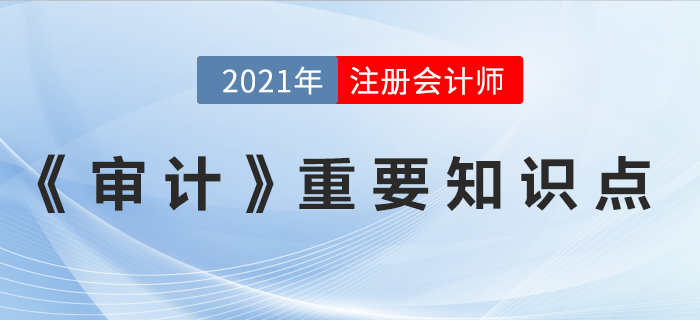 2021年注會審計(jì)重要知識點(diǎn)