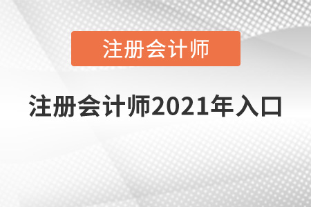 注冊會(huì)計(jì)師2021年入口
