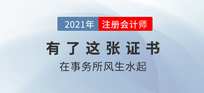 想在會(huì)計(jì)師事務(wù)所風(fēng)生水起，這張注冊(cè)會(huì)計(jì)師證書(shū)你得有！