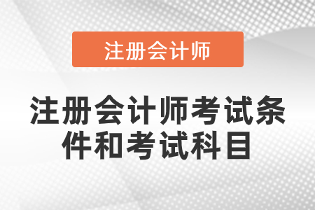 注冊會計(jì)師考試條件和考試科目