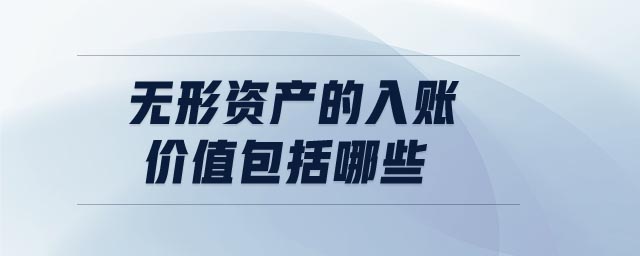無形資產(chǎn)的入賬價(jià)值包括哪些