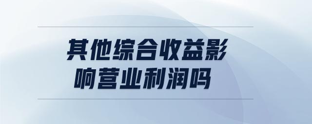 其他綜合收益影響營(yíng)業(yè)利潤(rùn)嗎