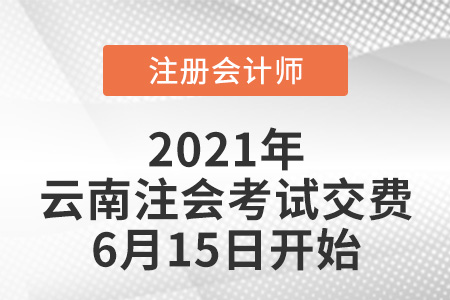 2021年云南省紅河注冊會計師交費6月15日開始