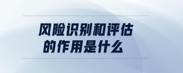 風(fēng)險(xiǎn)識別和評估的作用是什么