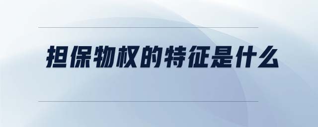 擔保物權的特征是什么