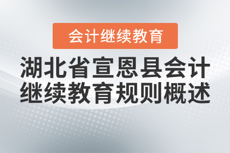 2020年和2021年湖北省宣恩縣會(huì)計(jì)繼續(xù)教育規(guī)則概述