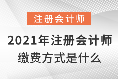 2021年注冊會計師繳費方式是什么？