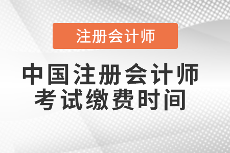 中國注冊會計師考試?yán)U費時間