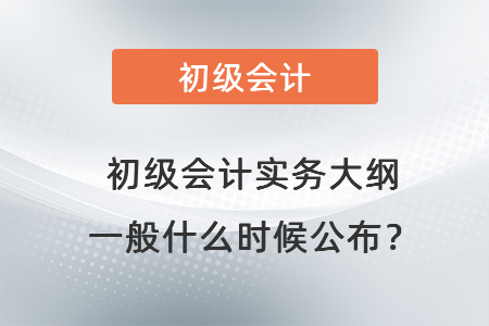 初級(jí)會(huì)計(jì)實(shí)務(wù)大綱一般什么時(shí)候公布？