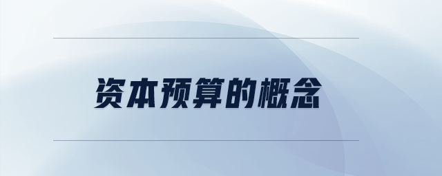 資本預算的概念