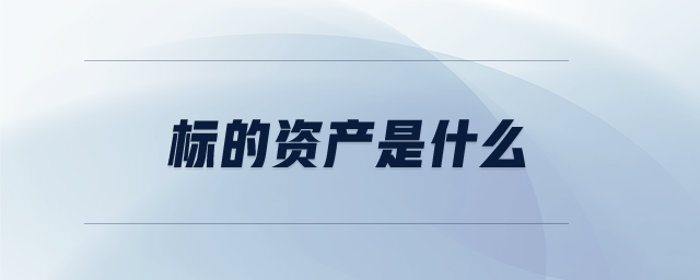 標的資產(chǎn)是什么