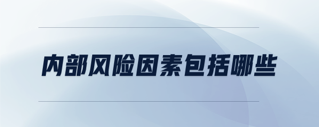 內(nèi)部風險因素包括哪些