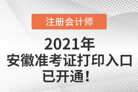 安徽省亳州2021年注冊(cè)會(huì)計(jì)師打印準(zhǔn)考證網(wǎng)站已開(kāi)通
