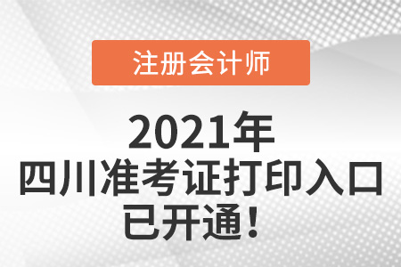 2021年四川省自貢注冊會(huì)計(jì)師準(zhǔn)考證下載入口已開通