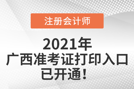 廣西自治區(qū)欽州2021注冊會計(jì)師準(zhǔn)考證打印入口已開通