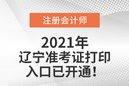 遼寧2021cpa準(zhǔn)考證打印入口開通啦