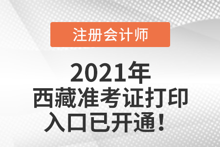 2021年西藏自治區(qū)阿里CPA準(zhǔn)考證打印入口已開通