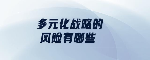 多元化戰(zhàn)略的風(fēng)險有哪些