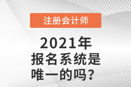 注冊(cè)會(huì)計(jì)師報(bào)名系統(tǒng)是唯一的嗎
