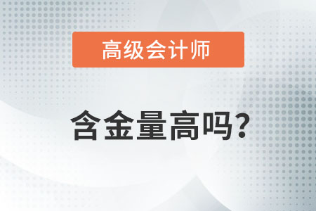高級會計(jì)師的含金量高嗎？