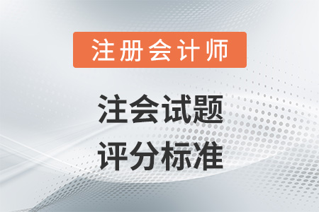 注會試題評分標(biāo)準(zhǔn)