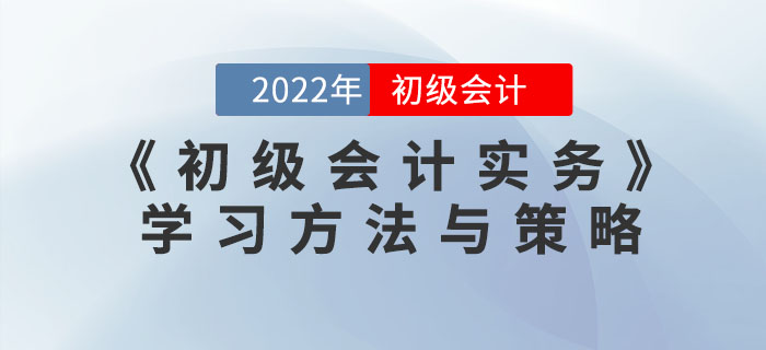 2022年《初級會計實務(wù)》怎么學(xué)？看看這些方法和策略！