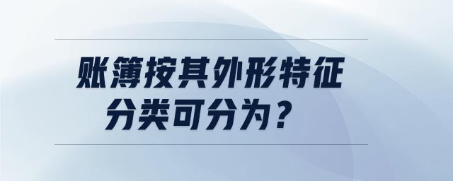 賬簿按其外形特征分類(lèi)可分為