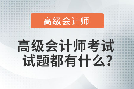 高級(jí)會(huì)計(jì)師考試試題都有什么？