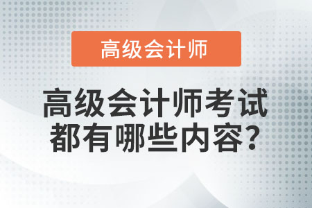 高級(jí)會(huì)計(jì)師考試都有哪些內(nèi)容？