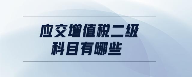 應(yīng)交增值稅二級(jí)科目有哪些