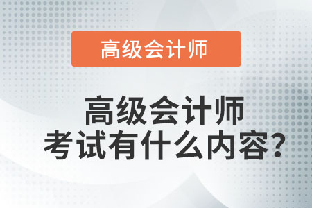 高級會計師考試有什么內(nèi)容？