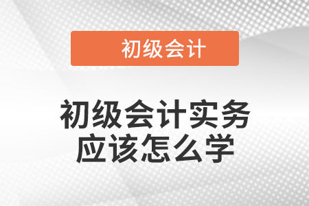 初級會計實務應該怎么學？