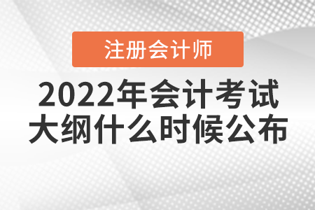 2022年注會(huì)會(huì)計(jì)考試大綱什么時(shí)候公布？