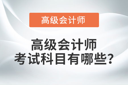 高級(jí)會(huì)計(jì)師考試科目有哪些？