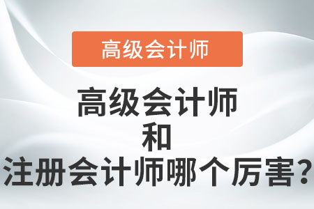 高級會計師和注冊會計師哪個厲害？