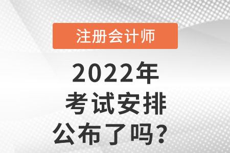 2022年注冊會計(jì)師考試安排公布了嗎