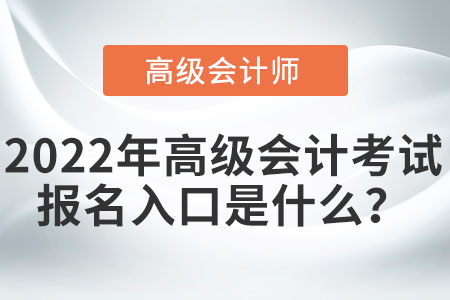 高級(jí)會(huì)計(jì)師報(bào)名入口在哪里？