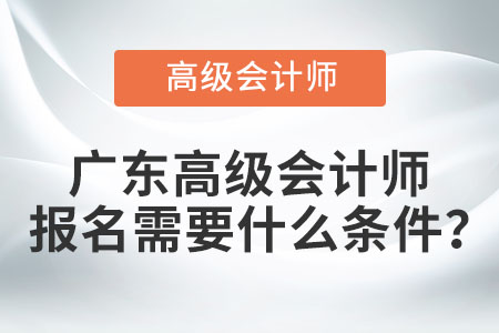 廣東高級(jí)會(huì)計(jì)師報(bào)名需要什么條件？