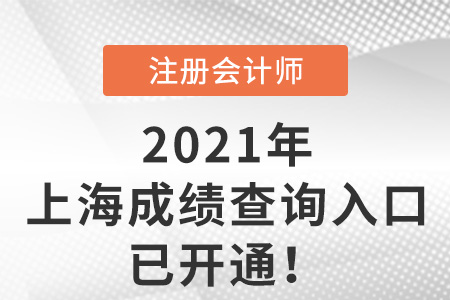 上海市楊浦區(qū)2021注冊會計師考試成績查詢?nèi)肟谝验_通