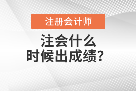 注會什么時候出成績？