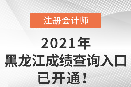 黑龍江2021年注冊會計(jì)師成績查詢系統(tǒng)已開放