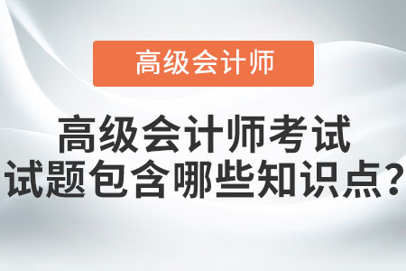 高級會計(jì)師考試試題包含哪些知識點(diǎn)？