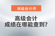 高級會計成績在哪能查到？