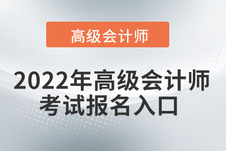 2022年高級會計(jì)師考試報(bào)名入口