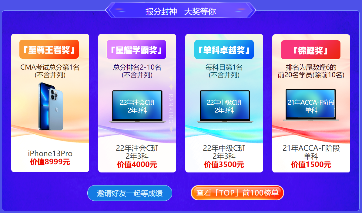 CMA報(bào)分獎勵