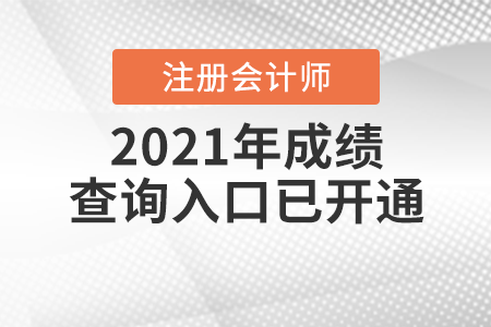 2021年注冊(cè)會(huì)計(jì)師成績(jī)查詢?nèi)肟谝验_(kāi)通！