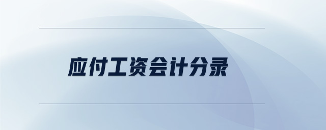 應(yīng)付工資會(huì)計(jì)分錄